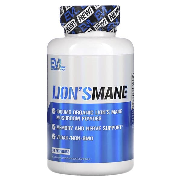 EVL Lion's Mane, 60 Capsules General EVL NUTRITION 