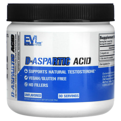 EVL D-Aspartic Acid Powder General EVL NUTRITION 