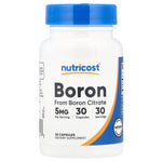 Nutricost Boron, 5mg, 30 Capsules