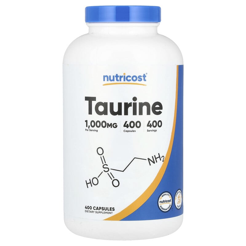 Nutricost, Taurine, 1,000 mg , 400 Capsules - Image 1