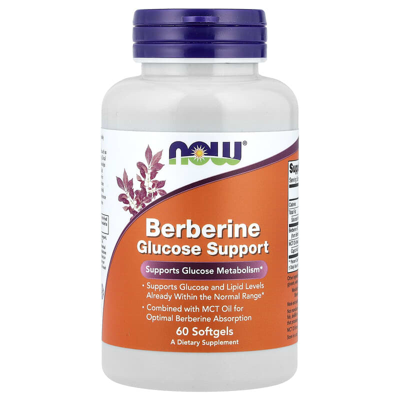 Now Foods Berberine Glucose Support (60 soft gels) - Image 1