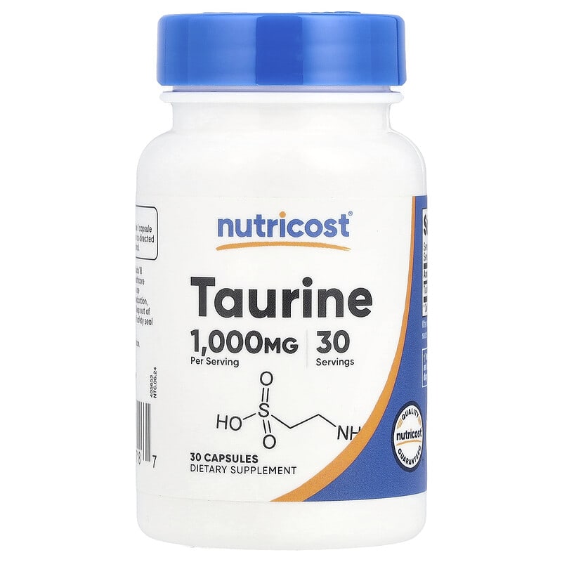Nutricost Taurine, 1000mg, 30 Capsules