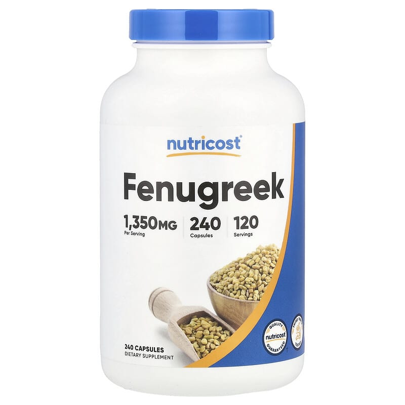 Nutricost, Fenugreek, 240 Capsules (675 mg per Capsules)