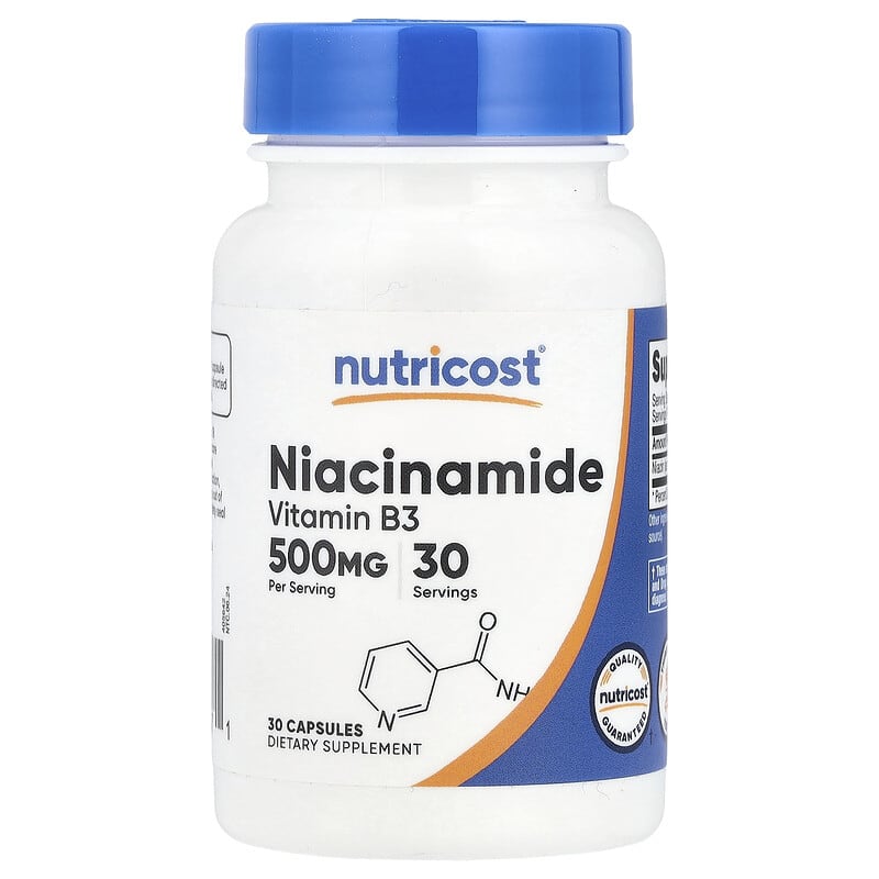 Nutricost Niacinamide, 500mg, 30 Capsules - Image 1