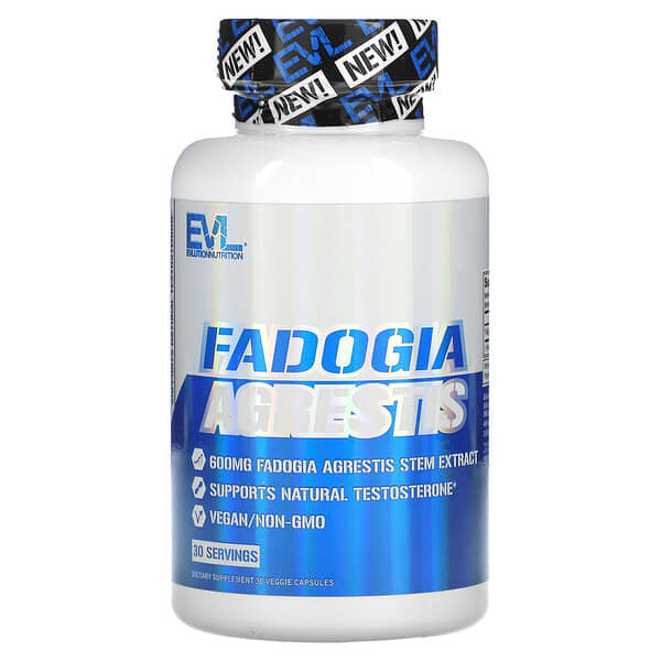 EVL Fadogia Agrestis, 600 mg, 30 Capsules General EVL NUTRITION  - Image 1