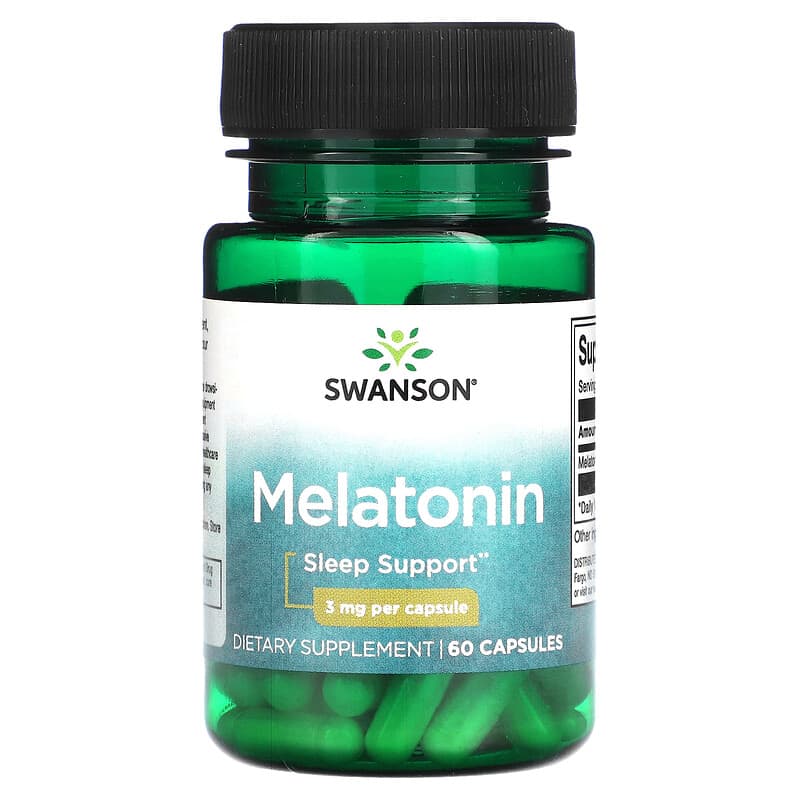 Swanson, Melatonin, 3 mg, 60 Capsules General Not specified 