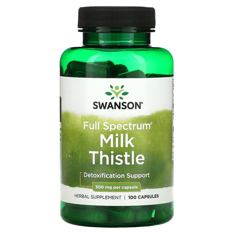Swanson, Milk Thistle, 500 mg, 100 Capsules General Not specified  - Image 1