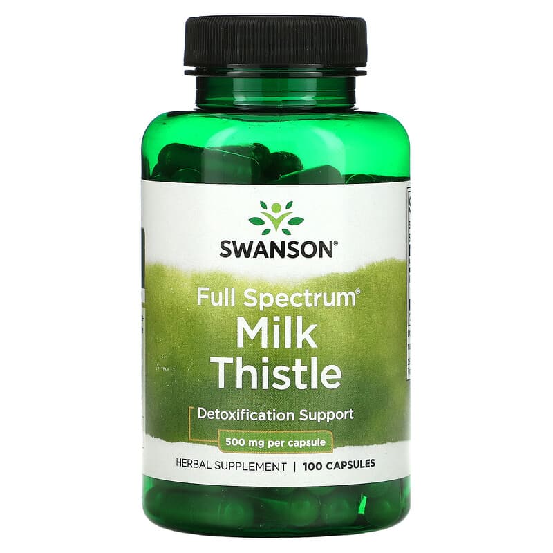 Swanson, Milk Thistle, 500 mg, 100 Capsules General Not specified 