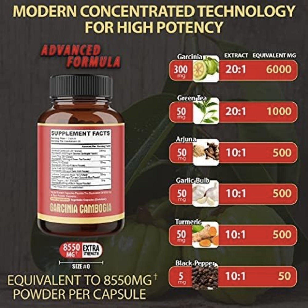 Agobi Garcinia Cambogia 8550 Mg weight loss SUPPS247  - Image 3