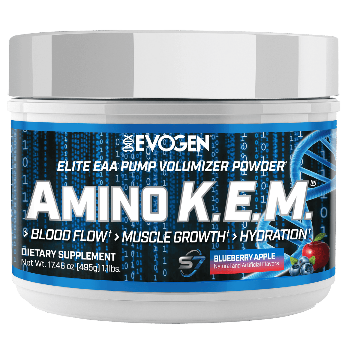 Amino KEM by Evogen Elite EAA Pump Volumizer 30 Serves blueberry apple - Image 8