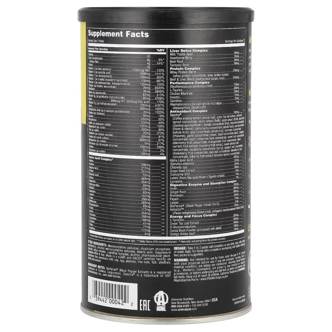 Animal Pak by Universal Nutrition Vitamins, Minerals & Supplements UNIVERSAL NUTRITION  - Image 3