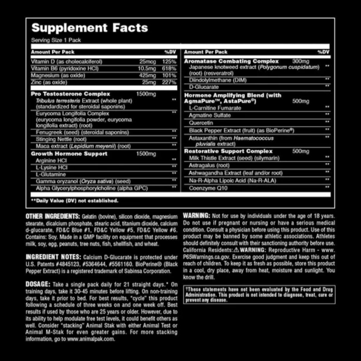 Animal Stak by Universal Nutrition General SUPPS247 