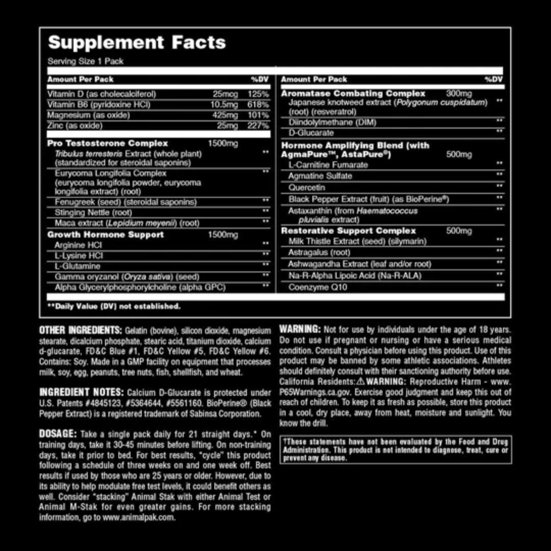 Animal Stak by Universal Nutrition General SUPPS247 