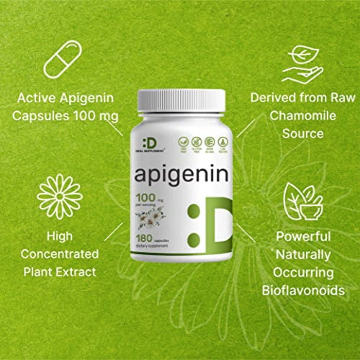 Apigenin by Deal Supplement 180 CT Herbal Sleep Formula Sleep Supplements SUPPS247  - Image 3