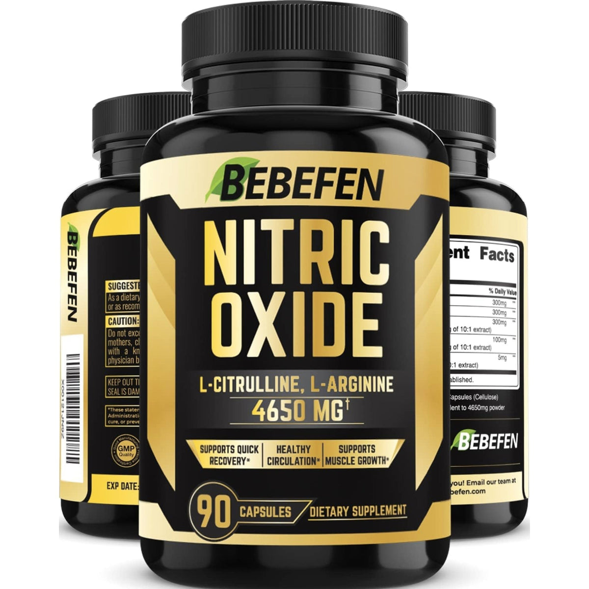 BEBEFEN Nitric Oxide 4650mg Nitric Oxide Boosters SUPPS247  - Image 1