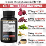BMVINVOL Beetroot Ginseng nd Green Tea Extract Vitamins & Supplements SUPPS247 
