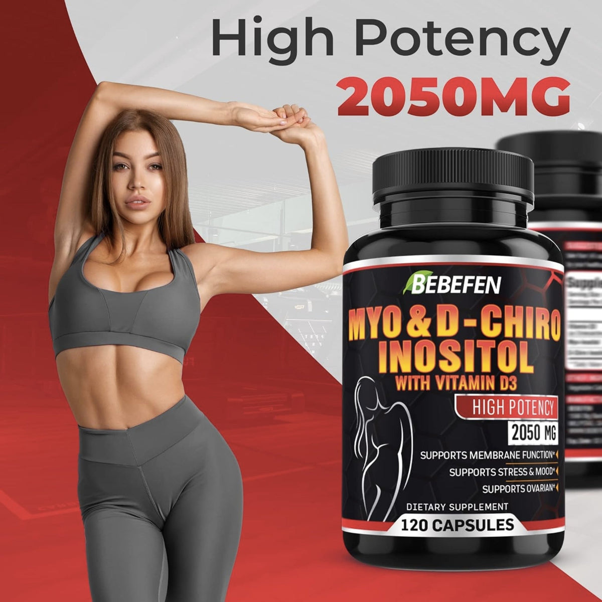 Bebefen Myo & D-Chiro Inositol with Vit D3 hormone balance SUPPS247  - Image 3