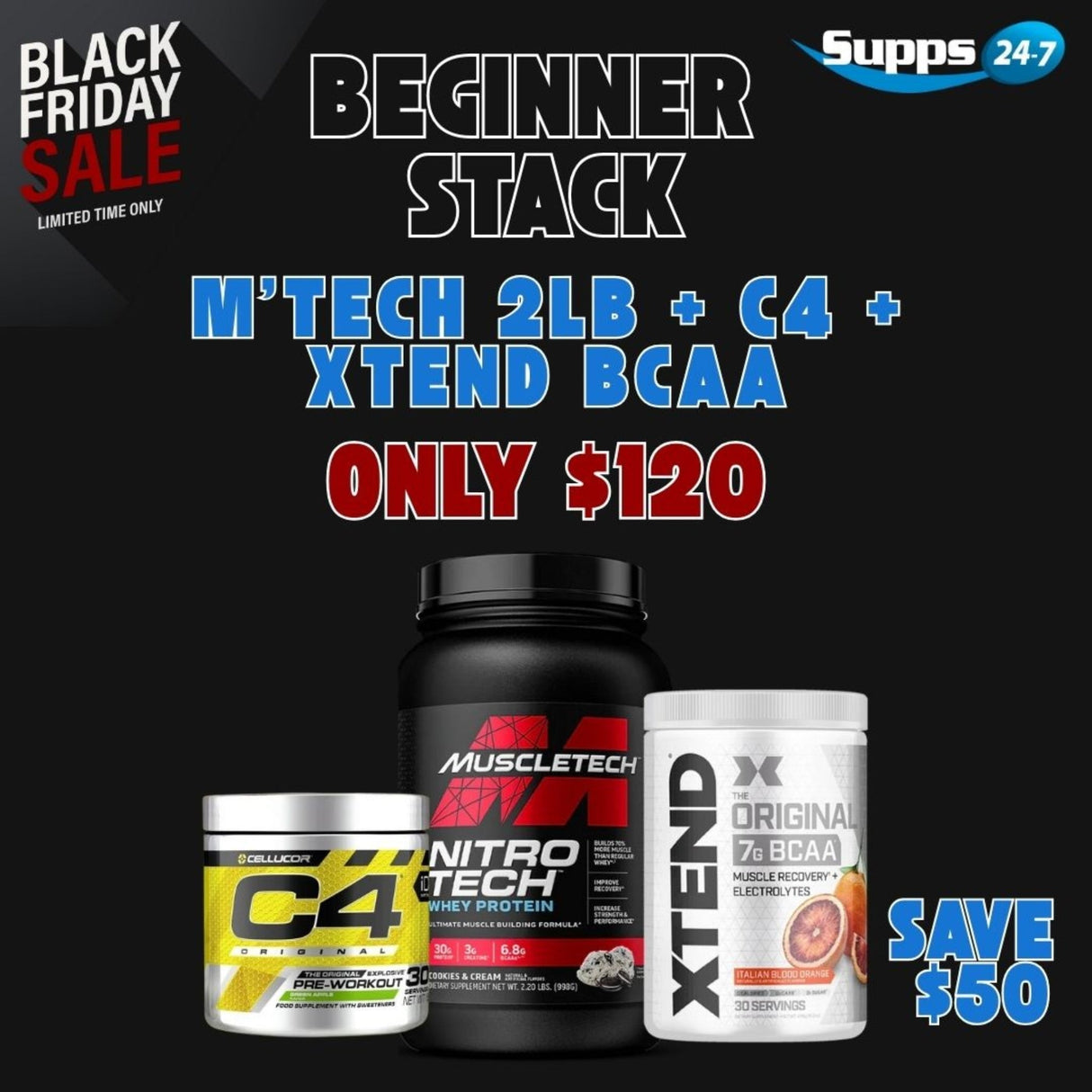 Beginner Stack For $120 Only - Black Friday Sale Vitamins, Minerals & Supplements supps247Springvale 