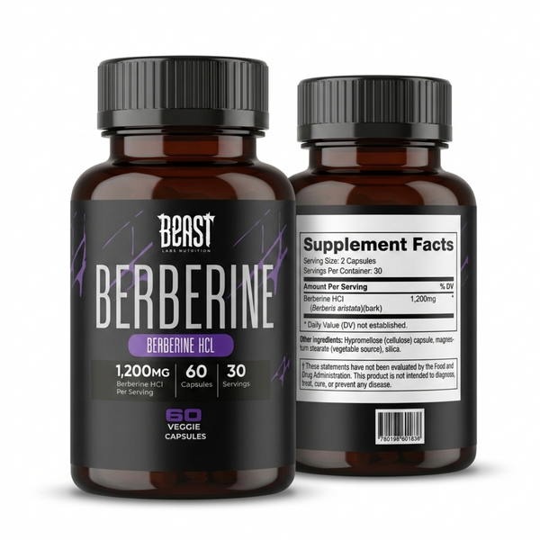 Berberine HCL 1200mg by Beast Labs Nutrition – 60 serves