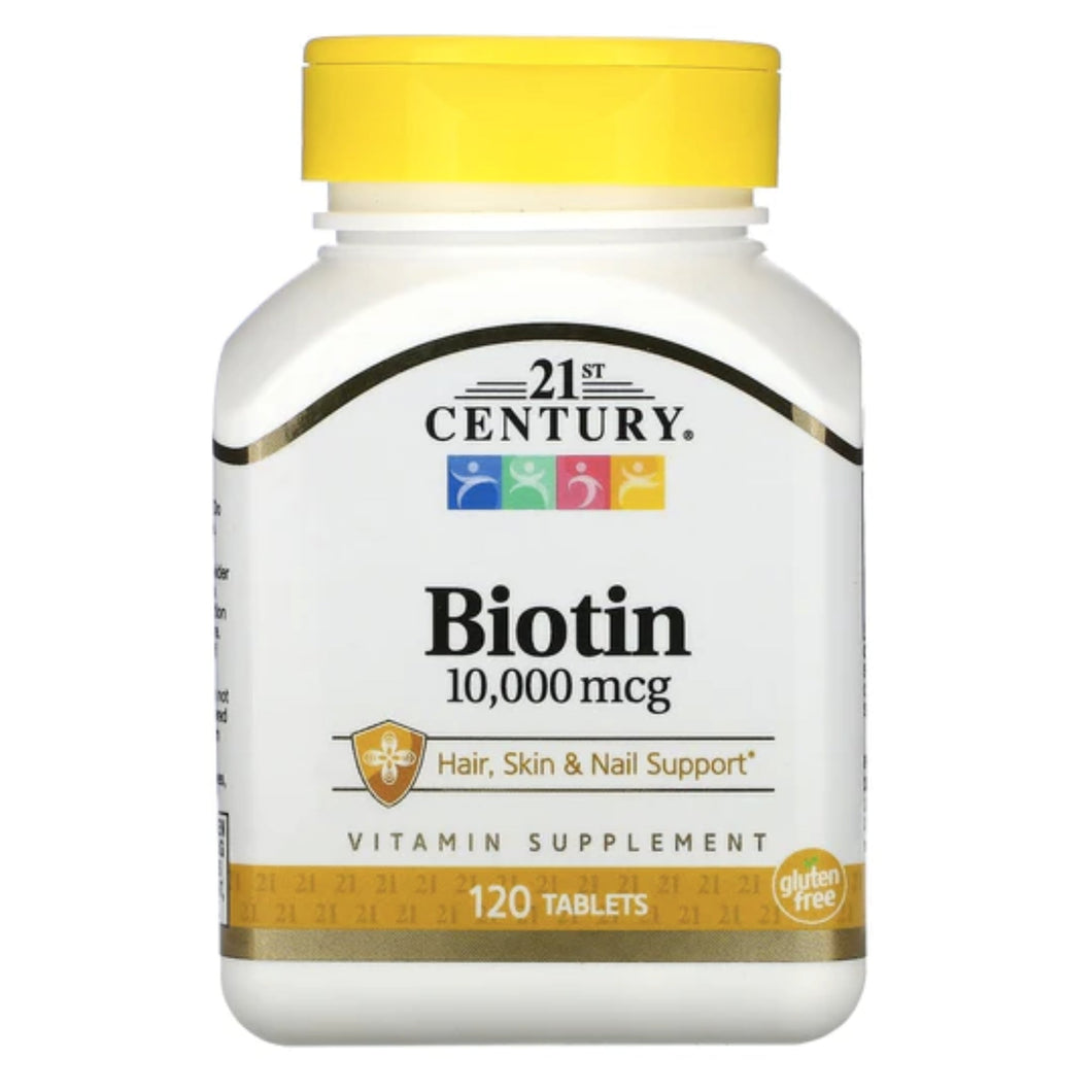 Biotin 10,000 mcg 120 Tablets Biotin SUPPS247 