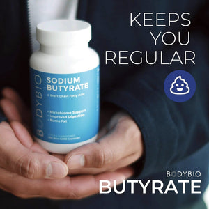 BodyBio Sodium Butyrate Gut Health Support 60 Counts digestive support SUPPS247 