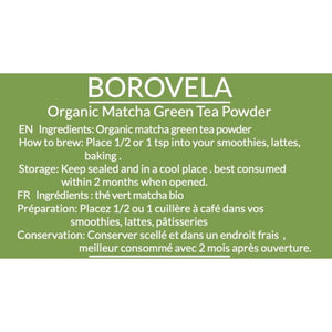 Borovela Organic Matcha Green Tea Powder 100g matcha green tea SUPPS247 