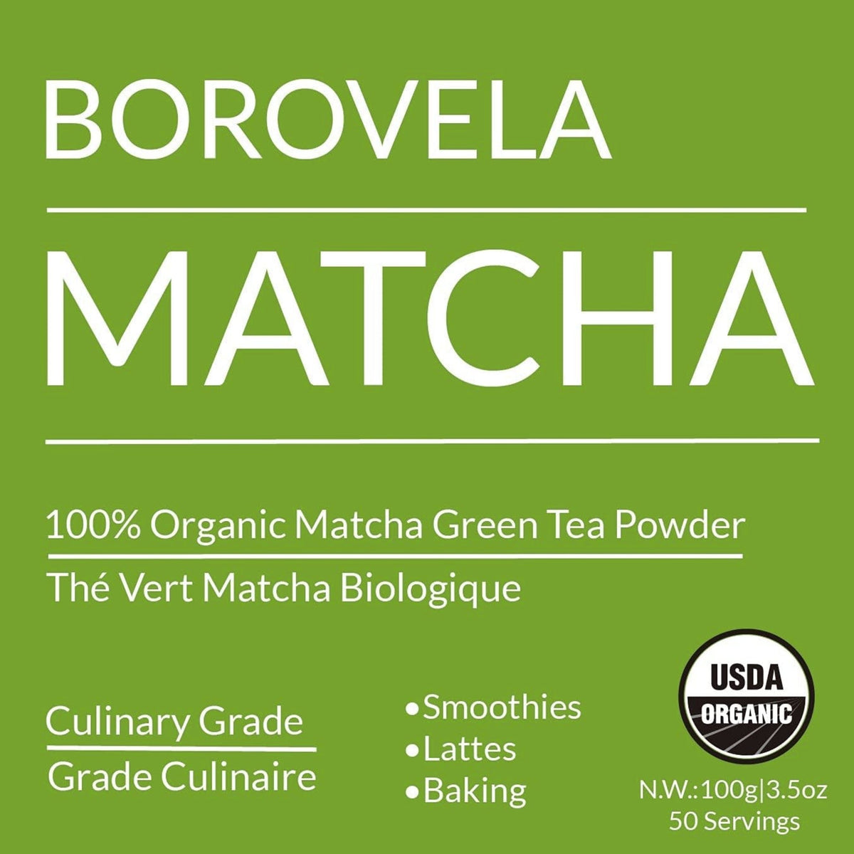 Borovela Organic Matcha Green Tea Powder 100g matcha green tea SUPPS247  - Image 5