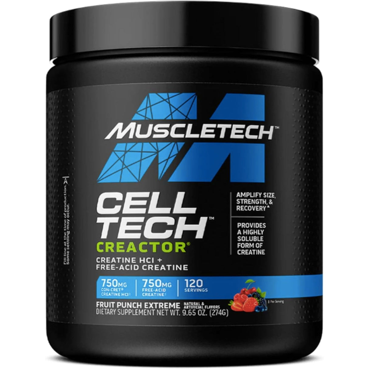 Celltech Creactor by Muscletech CREATINE Muscle Tech Fruit Punch 120 Servings 