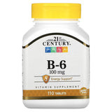 21st Century Vitamin B6 100 mg Vitamins & Supplements IHERBS 