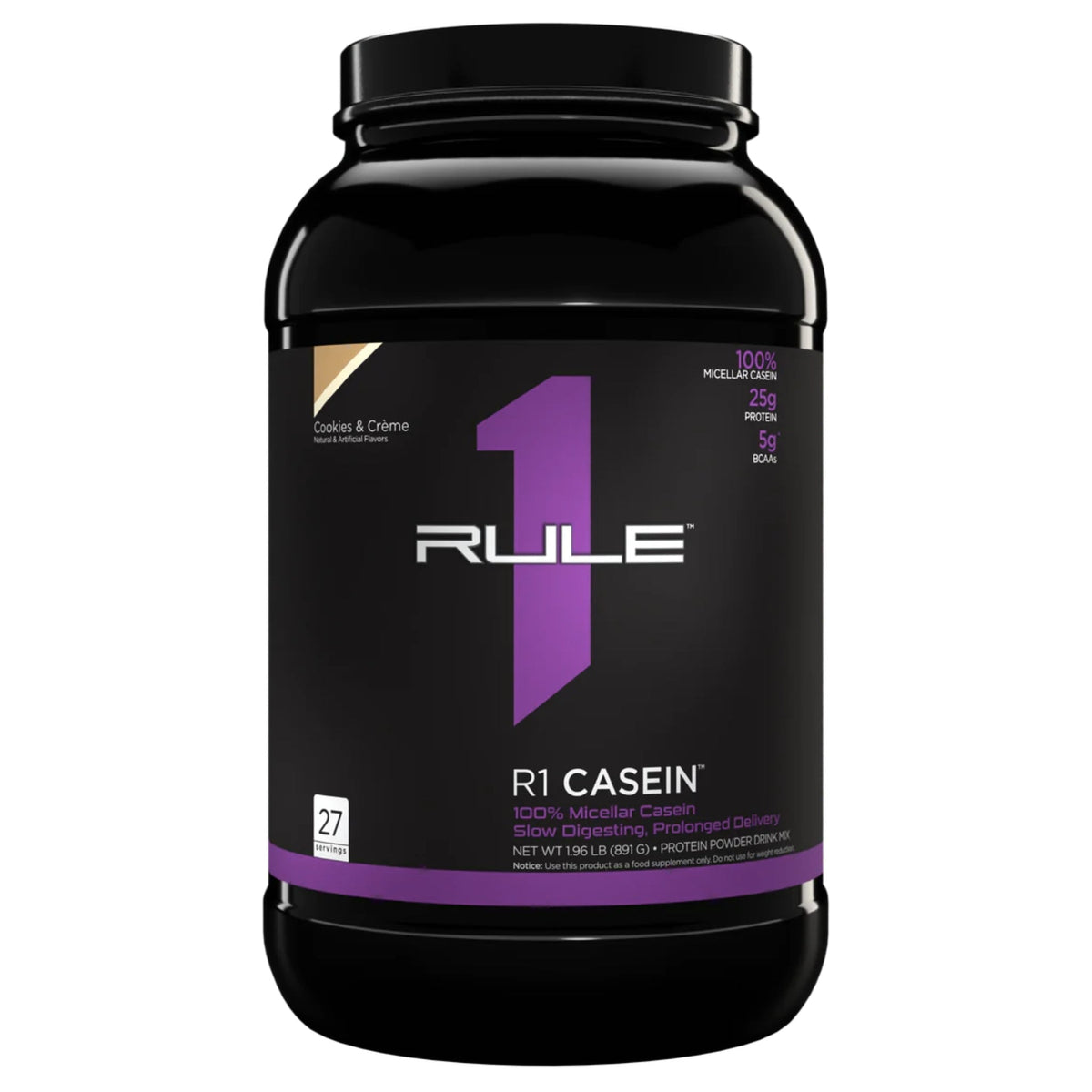 R1 Casein Protein by Rule 1 casein SUPPS247 2 Lb Cookies and Creme  - Image 5