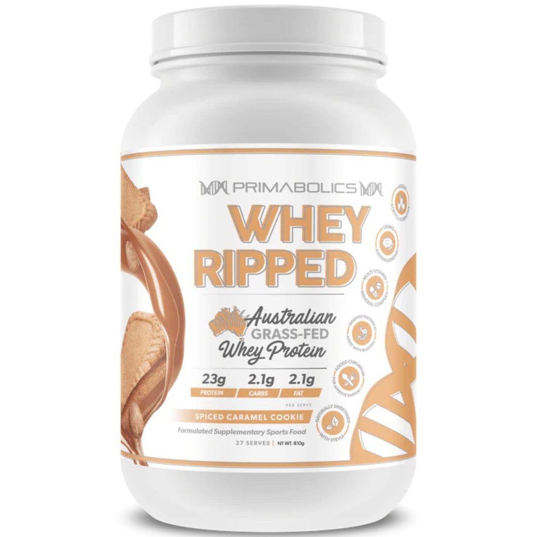 Whey Ripped Protein by Primabolics PROTEIN SUPPS247 Spiced Caramel Cookie 2lbs 