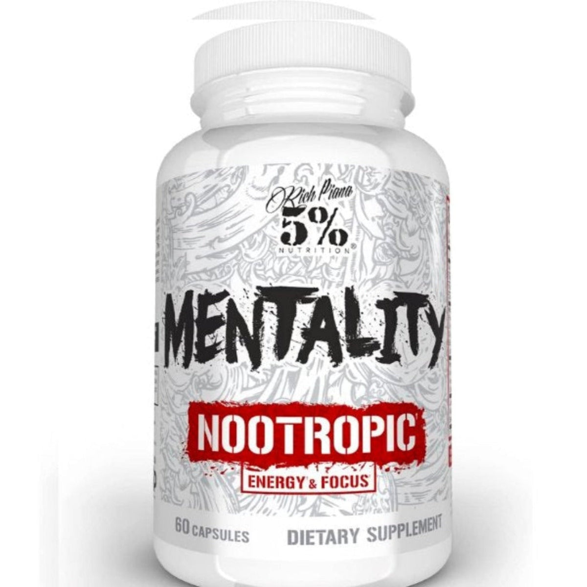 5% Nutrition Rich Piana's Mentality Nootropic Nootropic SUPPS247  - Image 1