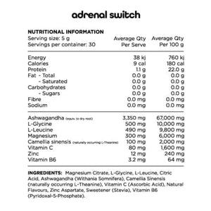 Adrenal Switch by Switch Nutrition anti stress, adrenal rebuild, supps247Springvale 