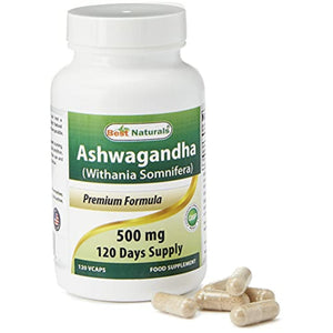 Best Naturals Ashwagandha 500 mg ashwaganda SUPPS247 120 Counts 