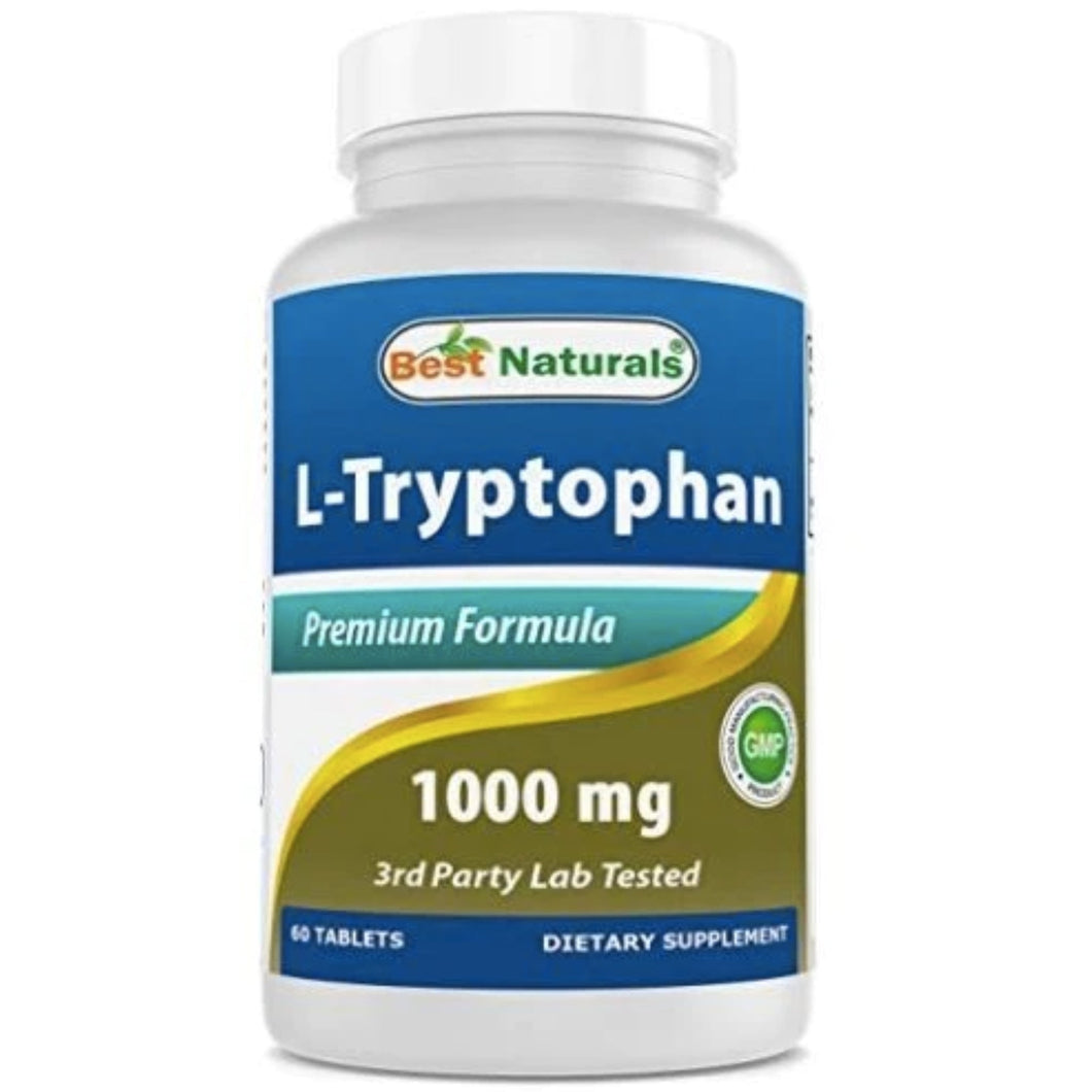 Best Naturals L-Tryptophan 1000 mg Sleep Supplements SUPPS247 