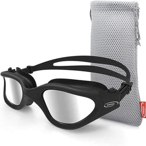 Emsina Polarized Swimming Goggles goggles Amazon Black Silver 