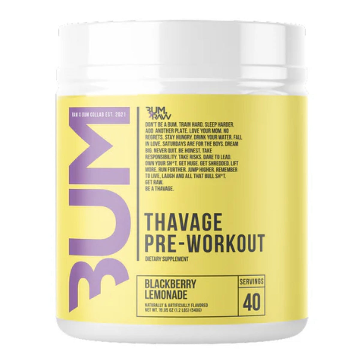 CBUM Series Thavage Pre-Workout Pre-Workout Amazon Blackberry Lemonade 