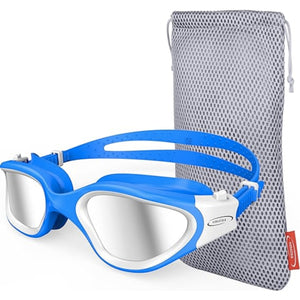 Emsina Polarized Swimming Goggles goggles Amazon Blue Silver 