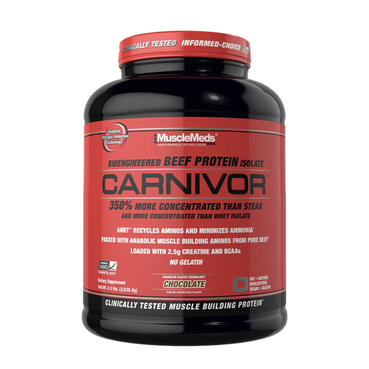 Carnivor Protein by MuscleMeds 4.2LB PROTEIN SUPPS247 Chocolate  - Image 1