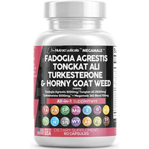Clean Nutraceuticals Tongkat Ali Turkesterone & Horny Goat Weed Test booster , Libido Booster Amazon 