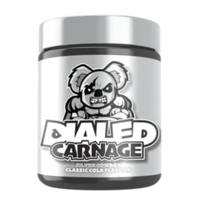 Dialed Carnage by The X Athletics PREWORKOUT The X Athletics Silver Cowboy Classic Cola 
