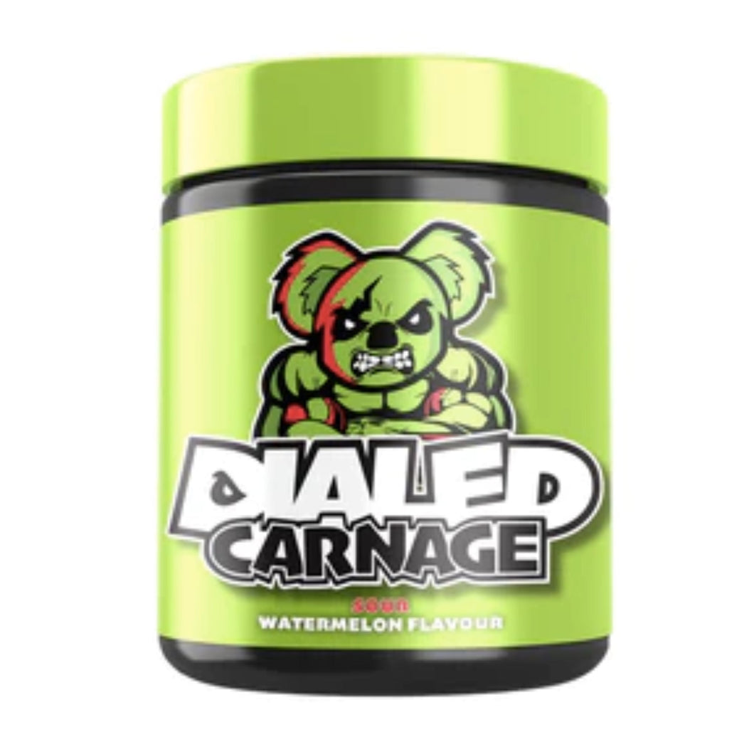 Dialed Carnage by The X Athletics PREWORKOUT The X Athletics Sour Watermelon 