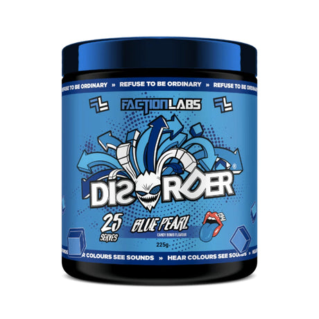 Disorder Blue Pearl by Faction Labs 25 Serves Pre-Workout supps247Springvale Buy 1 