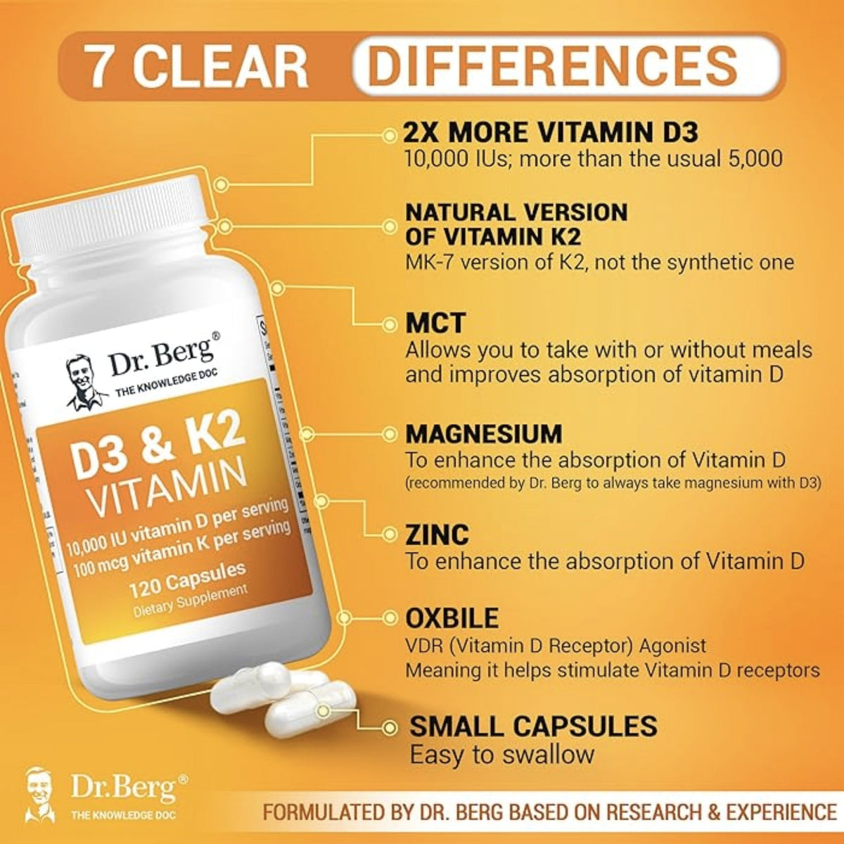 Dr. Berg's Vitamin D3 & K2 Vitamin D Dr Berg  - Image 4