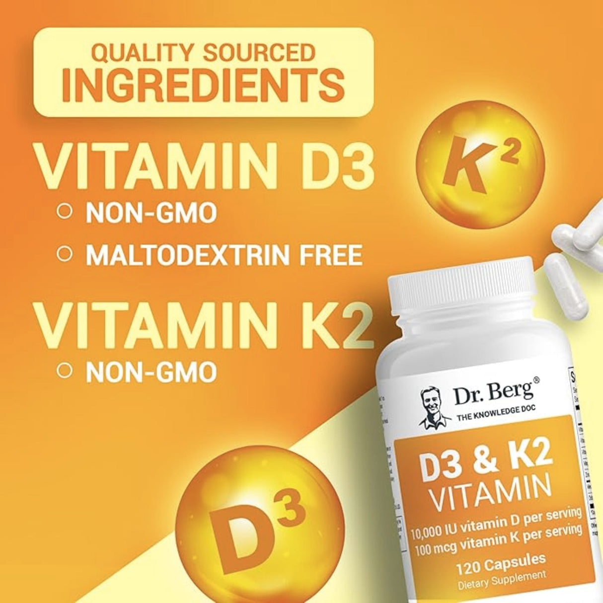 Dr. Berg's Vitamin D3 & K2 Vitamin D Dr Berg 