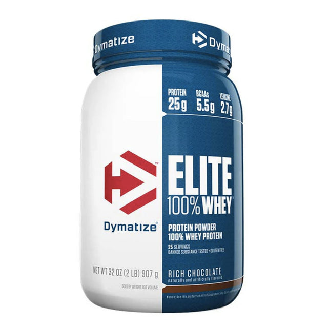 Dymatize Elite 100% Whey Protein 2lb PROTEIN DYMATIZE Rich Chocolate 