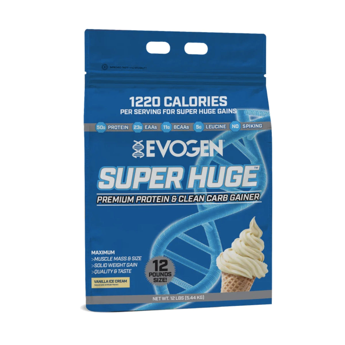 Evogen Super Huge Mass Gainer mass gainer supps247Springvale Vanilla 12 Lbs  - Image 2