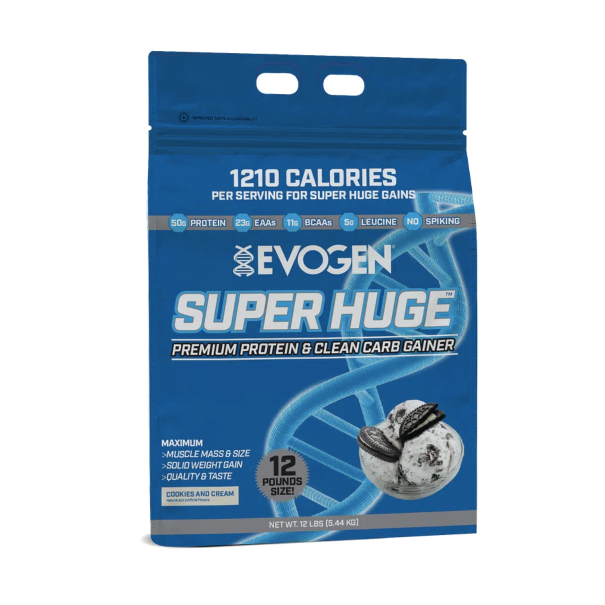 Evogen Super Huge Mass Gainer mass gainer supps247Springvale Cookies & Cream 12 Lbs  - Image 3