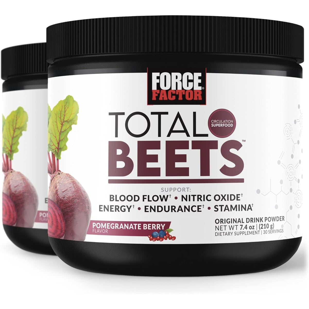 Force Factor's Total Beets beet root powder Amazon 210 g Pack of 2 Pomegranate Berry  - Image 2