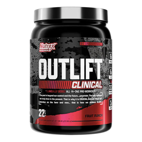 Outlift Clinical Pre-Workout by Nutrex Research Pre-Workout NUTREX Fruit Punch 